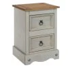Flash Sale ⭐ Core Corona 2 Drawer Bedside Table, Pine ❤️