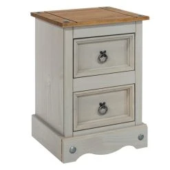 Flash Sale ⭐ Core Corona 2 Drawer Bedside Table, Pine ❤️