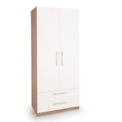 Hot Sale ❤️ Harmony Hyde Double 2 Drawer Wardrobe, White ????