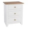 Budget ❤️ Core Capri 3 Drawer Bedside Table, White & Pine ????