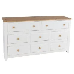 Buy ???? Core Capri 8 Drawer Chest, White &Pine ????