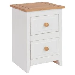 Best deal ⌛ Core Capri Small 2 Drawer Bedside Table, White & Pine ????
