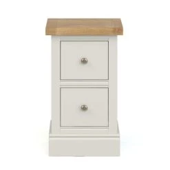 Budget ???? Dunelm Compton Slim 2 Drawer Bedside Table, Oak ????