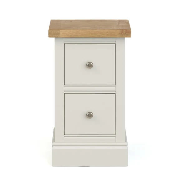 Budget ???? Dunelm Compton Slim 2 Drawer Bedside Table, Oak ????