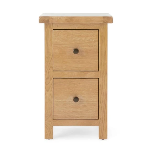 Brand new ???? Dunelm Sherbourne Slim 2 Drawer Bedside Table, Oak ????