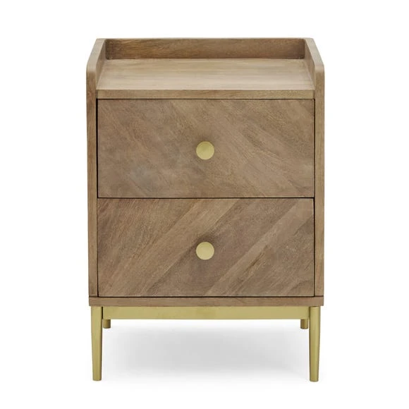 Top 10 ???? Dunelm Rumi 2 Drawer Bedside Table, Mango Wood ????