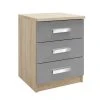 Brand new ⌛ Harmony Genoa 3 Drawer Bedside Table, Grey ????