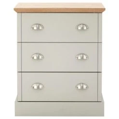 Discount ???? GFW Kendal 3 Drawer Chest, Grey ????