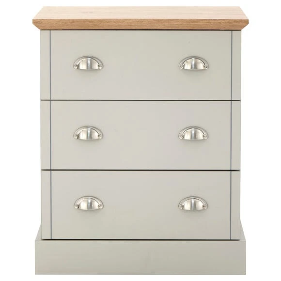 Discount ???? GFW Kendal 3 Drawer Chest, Grey ????