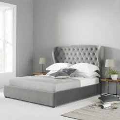 Best Sale ???? Hyder Living Amalfi Grey Fabric Bed Frame ????
