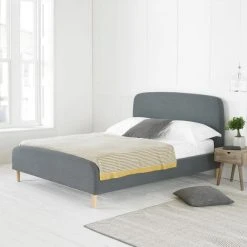 Flash Sale ???? Hyder Living Barci Dark Grey Fabric Bed Frame ????