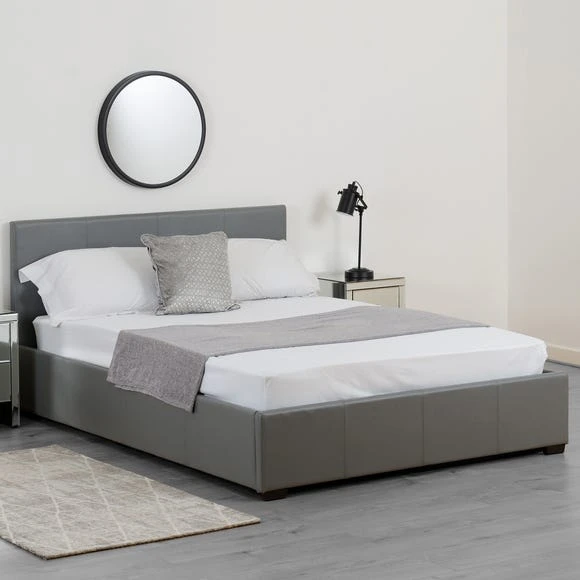 Best Sale ⭐ Seconique Waverley Grey Faux Leather Ottoman Bed ????