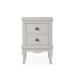 Discount ???? Dunelm Clara 2 Drawer Bedside Table, Grey ????