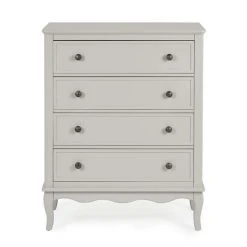 Budget ???? Dunelm Clara 4 Drawer Chest, Grey ????