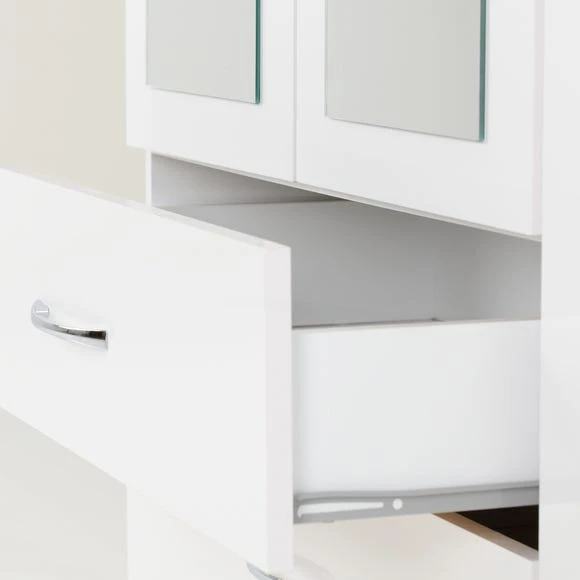 Budget ???? Seconique Nevada Triple 2 Drawer Wardrobe, Mirrored ???? - Image 6