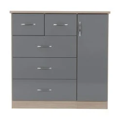 Budget ???? Seconique Nevada Small Single 5 Drawer Wardrobe ????