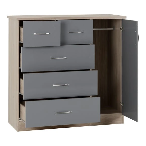 Budget ???? Seconique Nevada Small Single 5 Drawer Wardrobe ???? - Image 2