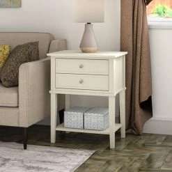 Wholesale ???? Dunelm Franklin 2 Drawer Bedside Table ❤️
