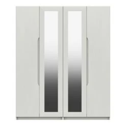 Hot Sale ???? One Call Furniture Legato 4 Door Wardrobe, Mirrored ????