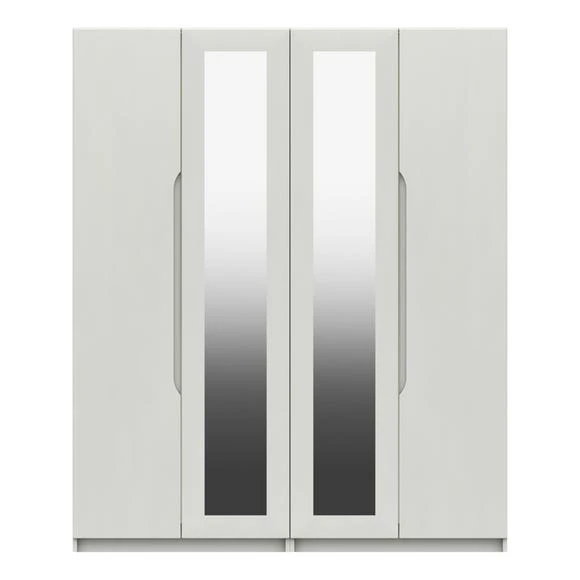 Hot Sale ???? One Call Furniture Legato 4 Door Wardrobe, Mirrored ????