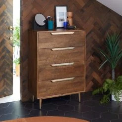 Best Sale ???? Dunelm Anya 4 Drawer Chest, Mango Wood ????