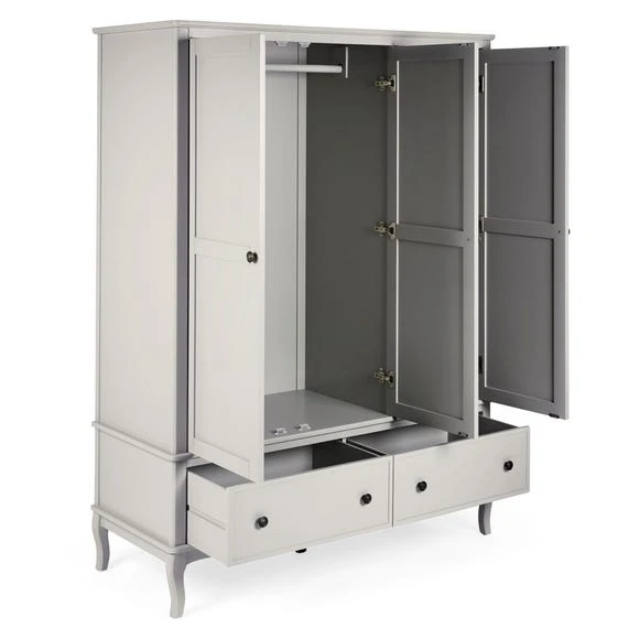 Budget ⭐ Dunelm Clara Triple Wardrobe, Grey ???? - Image 4