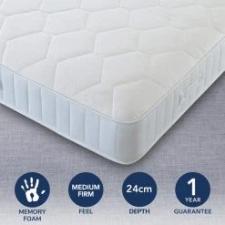 Buy ???? The Shire Bed Company Egyptian Cotton Medium Firm Orthopaedic Memory Foam Mattress ????