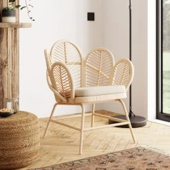 Cheapest ⭐ Dunelm Flower Rattan Accent Chair ????