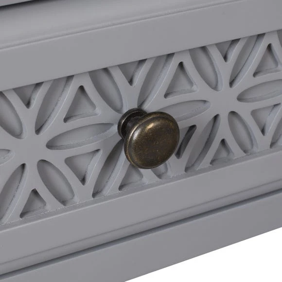 Coupon ???? Dunelm Carys 2 Drawer ???? Dressing Table Set with Mirror, Grey ???? - Image 6