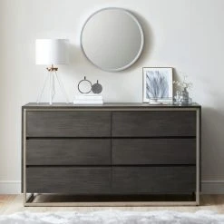 Discount ❤️ Dunelm Logan 6 Drawer Chest, Grey ????