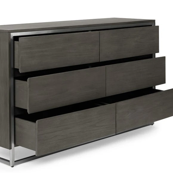 Discount ❤️ Dunelm Logan 6 Drawer Chest, Grey ???? - Image 5