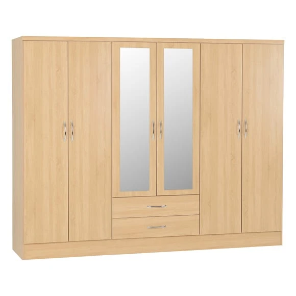 Wholesale ✨ Seconique Nevada 6 Door 2 Drawer Wardrobe ????