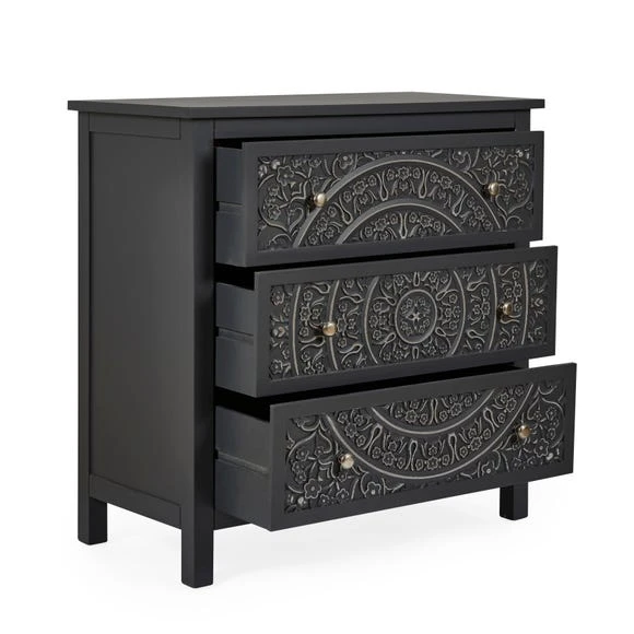 Cheapest ???? Dunelm Samira 3 Drawer Chest ❤️ - Image 4