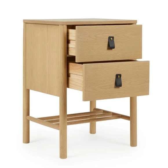 Discount ???? Dunelm Henry 2 Drawer Bedside Table, Oak ???? - Image 4