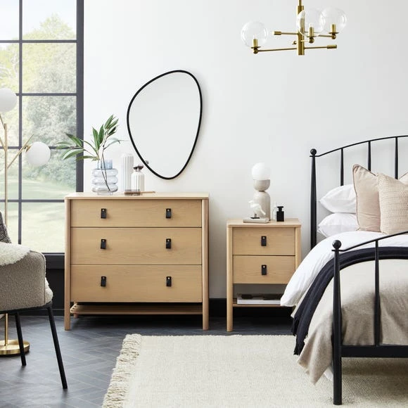 Discount ???? Dunelm Henry 2 Drawer Bedside Table, Oak ???? - Image 6