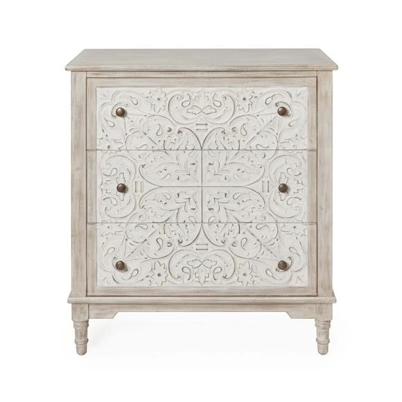 Budget ???? Dunelm Lucille 3 Drawer Chest, White ???? - Image 2