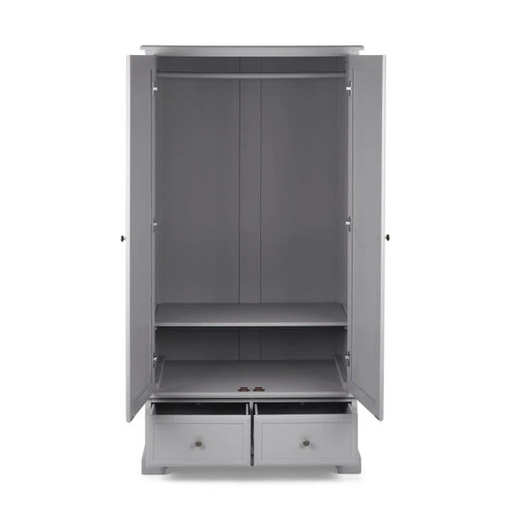 Budget ???? Dunelm Carys Double 2 Drawer Wardrobe, Grey ???? - Image 3