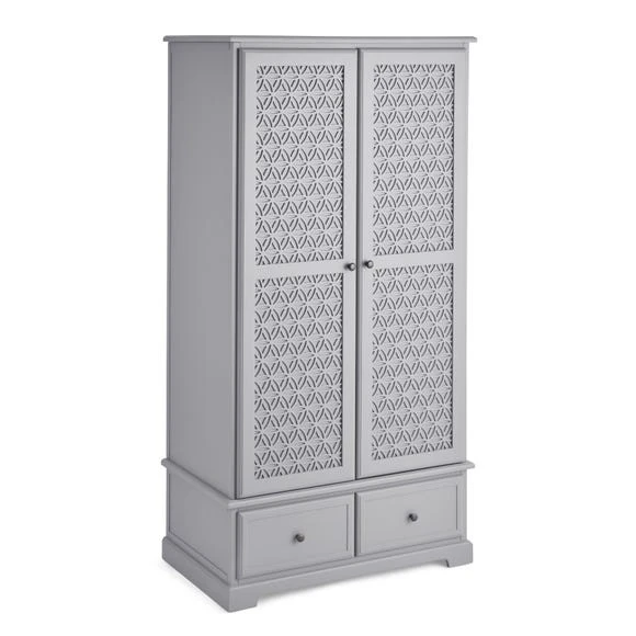 Budget ???? Dunelm Carys Double 2 Drawer Wardrobe, Grey ???? - Image 4