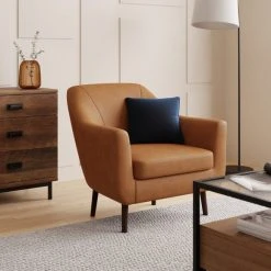 Coupon ???? Dunelm Eddie Faux Leather Tub Armchair ❤️