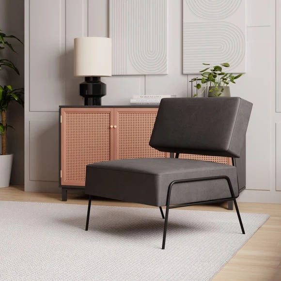 Budget ???? Dunelm Hadlee Faux Leather Chair ????