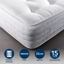 Best Pirce ⭐ Hotel Hotel Emperor Wool 1000 Pocket Sprung Mattress ⭐