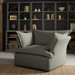 Wholesale ???? Dunelm Skye Slub Faux Linen Snuggle Chair ????