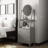 Hot Sale ⌛ Dunelm Lynton 3 Drawer Standing ???? Dressing Table with Mirror, Grey ????