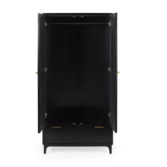 Buy ❤️ Dunelm Franco Double 1 Drawer Wardrobe, Black ???? - Image 6