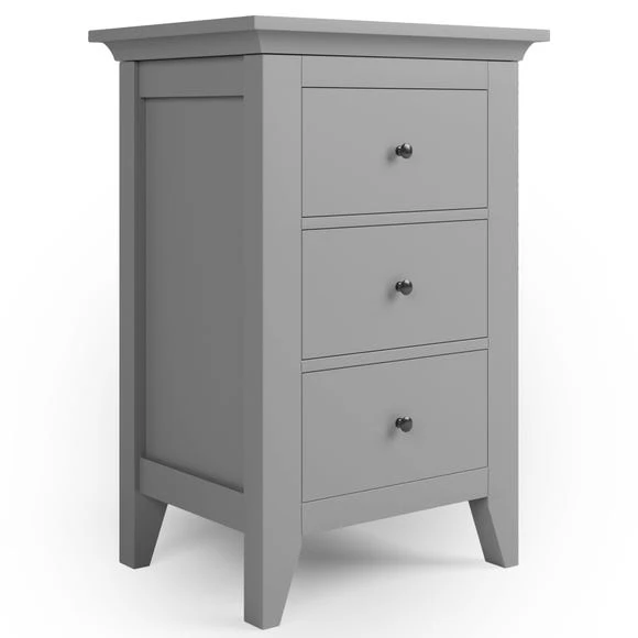 Deals ???? Dunelm Lynton 3 Drawer Bedside Table, Grey ???? - Image 2