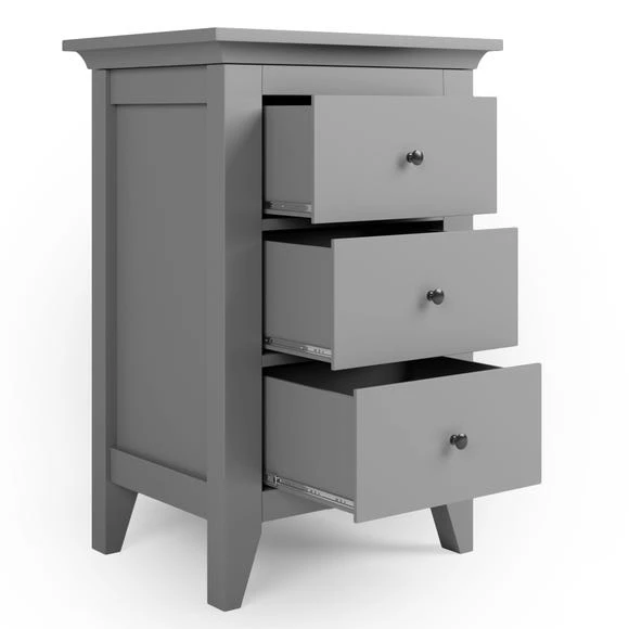 Deals ???? Dunelm Lynton 3 Drawer Bedside Table, Grey ???? - Image 5