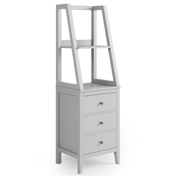 Buy ???? Dunelm Lynton 3 Drawer Ladder Bedside Table, Grey ???? - Image 2