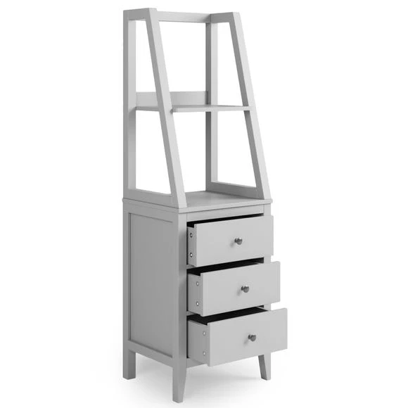 Buy ???? Dunelm Lynton 3 Drawer Ladder Bedside Table, Grey ???? - Image 5