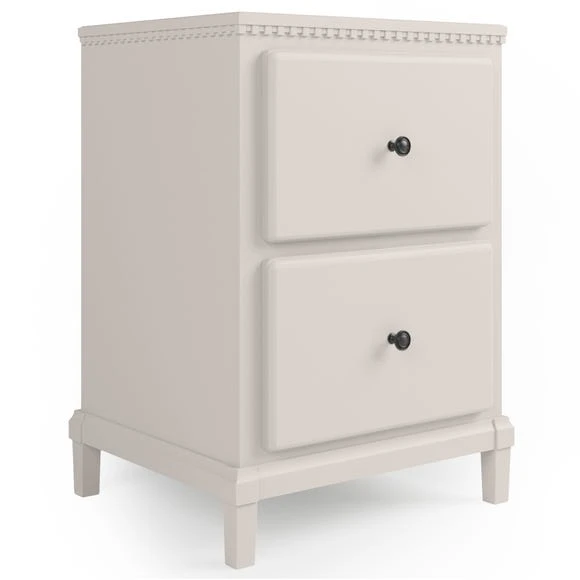 Best Sale ???? Dunelm Marco 2 Drawer Bedside Table, Ivory ???? - Image 2