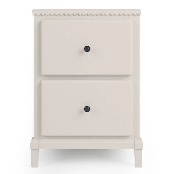 Best Sale ???? Dunelm Marco 2 Drawer Bedside Table, Ivory ???? - Image 3